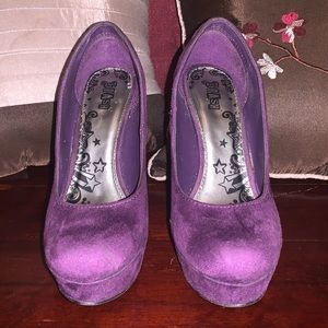 High purple heels